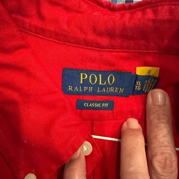 Ralph Lauren Men's Vibrant Red Button Down Shirt - Picture 4 of 5